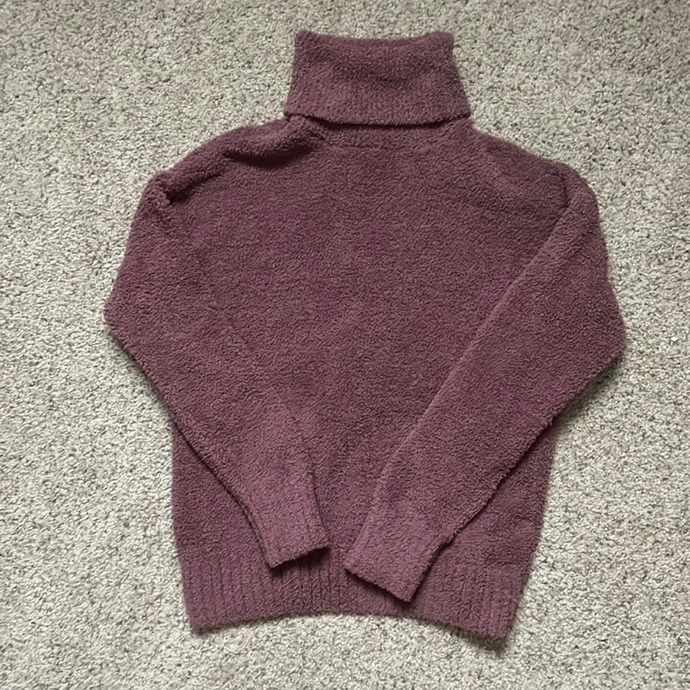 Purple Fluffy Turtleneck